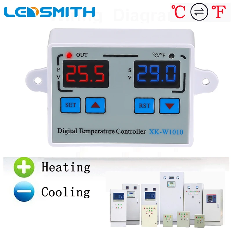 

DC 12V 24V 110V 220V AC LED Digital Temperature Controller Thermostat Thermoregulator Aquarium Incubator Temperature Regulator