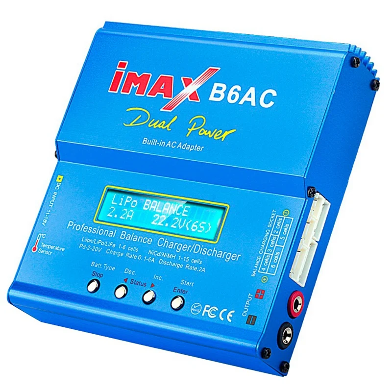 B6 AC IMAX Mini 80 Вт 6A RC зарядное устройство Lipo для дрона Nimh Nicd Dis EU Plug|Зарядные