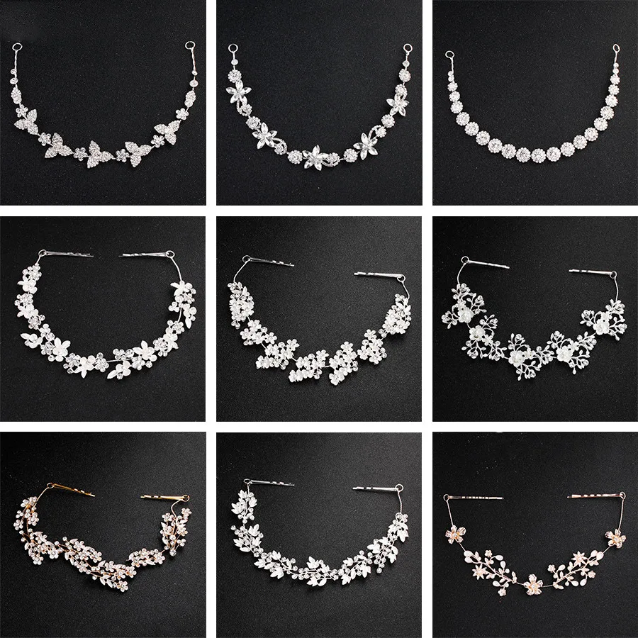 

PRMOO Shiny Crystal Diamond Flowers Zinc Alloy Headband for Women Bridesmaid Grils Romantic Hair Accessories Jewelry
