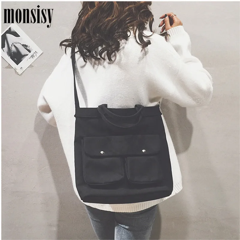 Monsisy Холщовая Сумка для покупок женщин сумка на плечо Большая вместительная