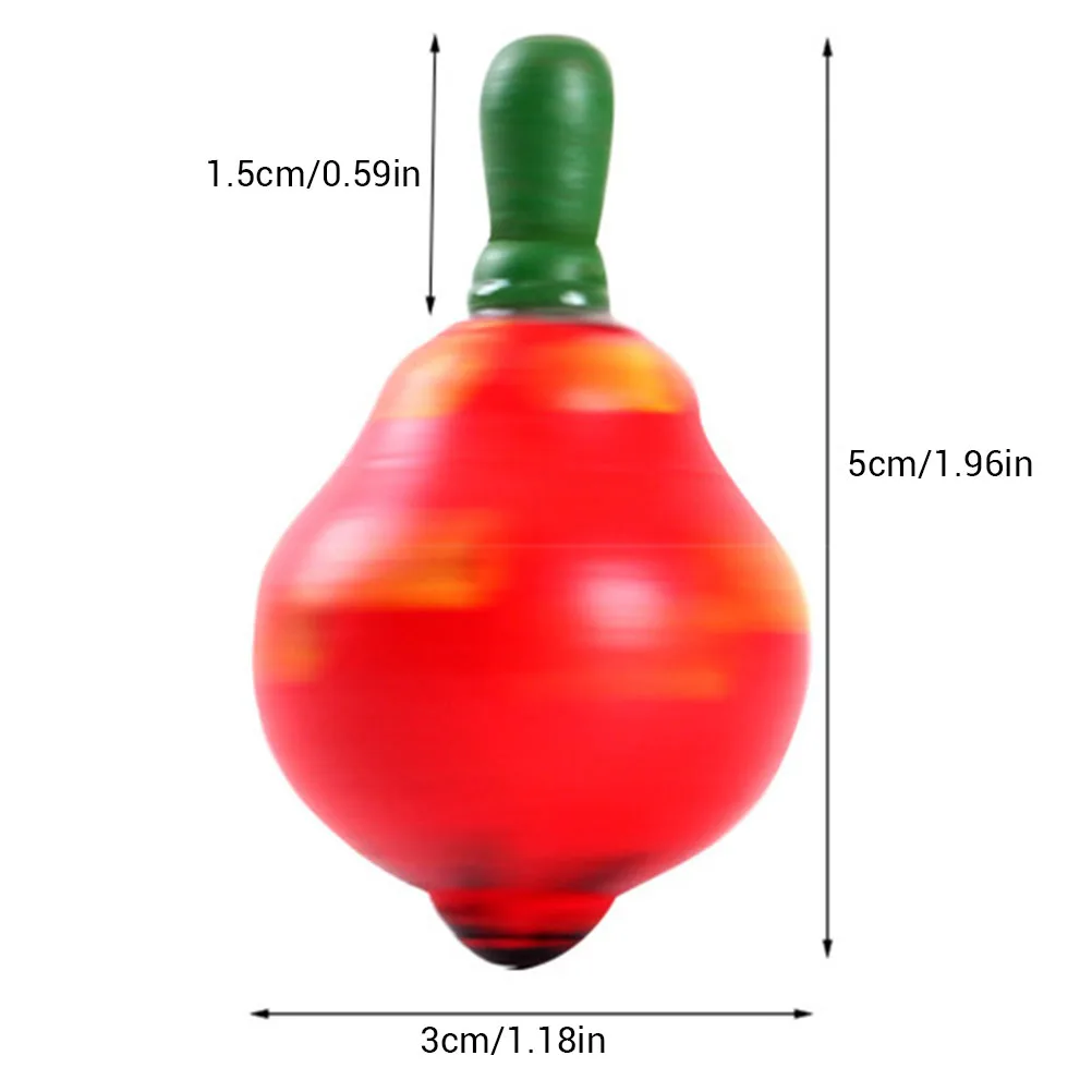 Kid'S Забавные игрушки 4 шт. дерево ручной работы в форме фруктов волчок вращение