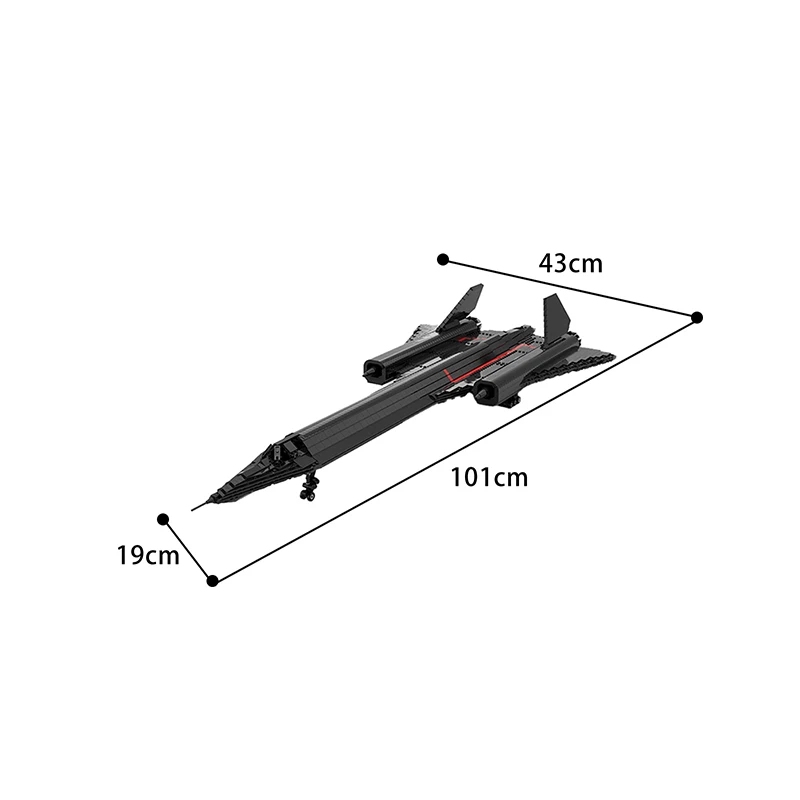 

MOC SR Reconnaissance Aircraft Black Style Bird Model Space Building Blocks Bricks Model DIY Toys Education Splicing Boys Toys