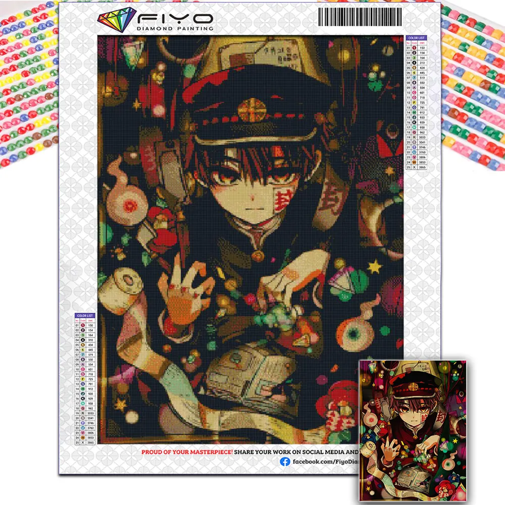 Картина из страз аниме унитаз Ханако Кун картина Стразы полная Мозаика вышивка