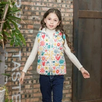 bbd toddler vests boys girls autumn winter sleeveless hooded cartoon printed outdoor warm jackets kids 2 3 4 5 6 years clothes