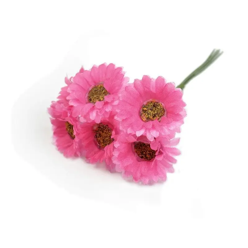 6 шт./лот мини шелковая Маргаритка искусственный цветок букет свадебное