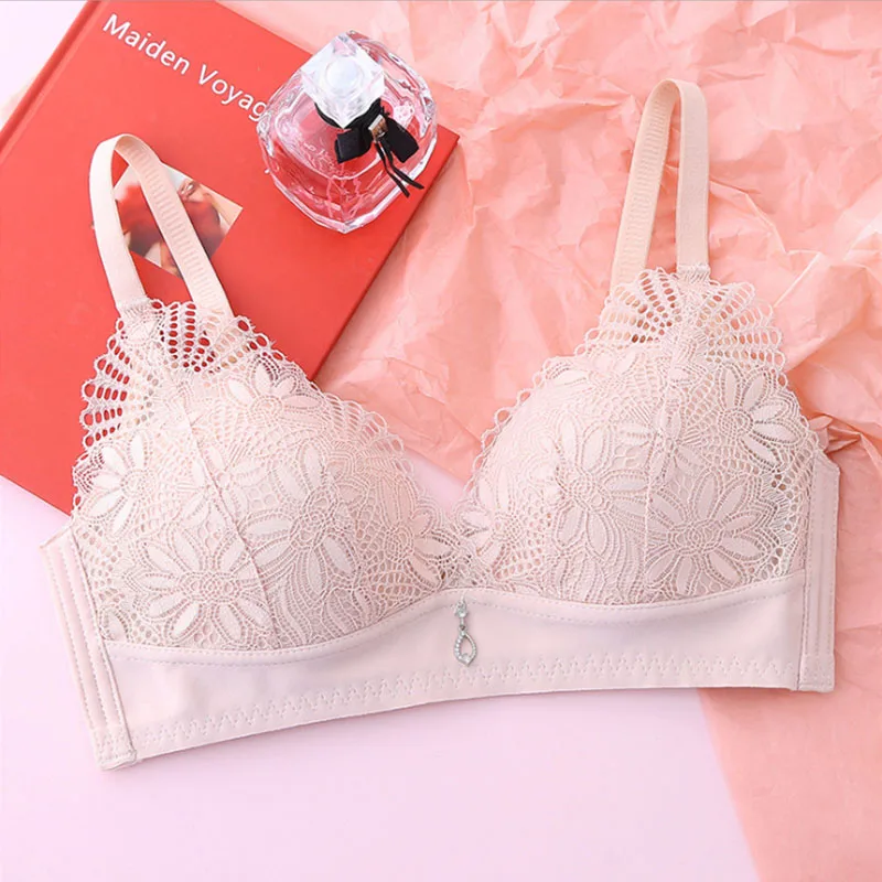 

Women's Sexy Bra Without Steel Ring Thin Lace Comfortable Underwear Big Breasts Small Breasts Adjustment Bra