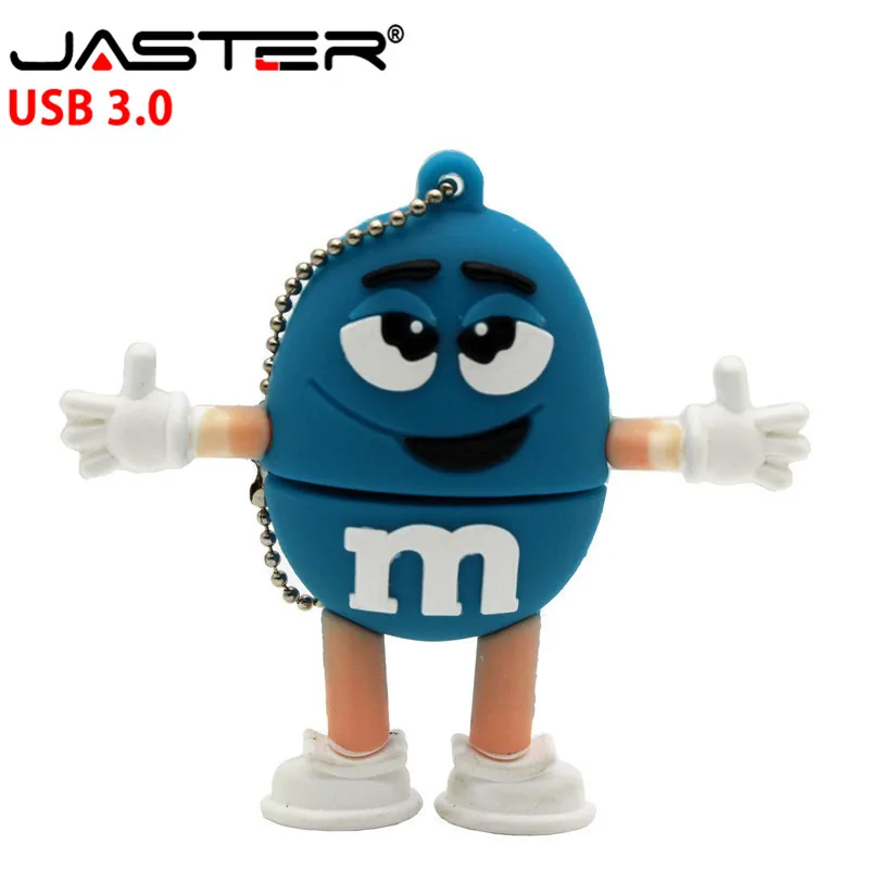 JASTER USB 3,0 милый мультяшный M& m's Chocolate M Bean 4 ГБ/8 ГБ/16 ГБ/32 ГБ/64 ГБ флеш-накопитель USB флешка карта памяти U диск