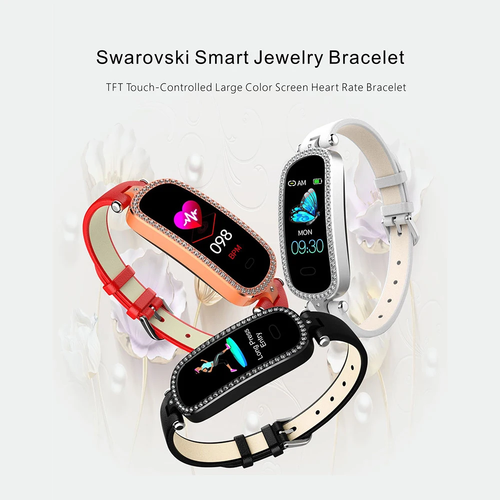 Женский умный Браслет умные часы для женщин фитнес трекер пульсометр кровяное