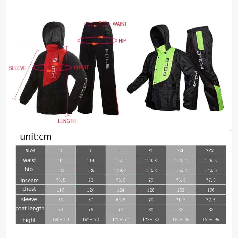 Водонепроницаемый дождевик и брюки от дождя для мотоцикла скутера | Автомобили