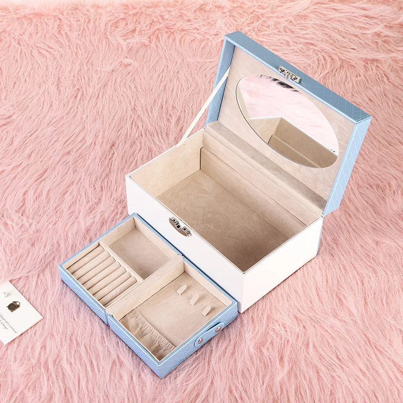 Портативная шкатулка для ювелирных украшений многоуровневый декоративный бокс