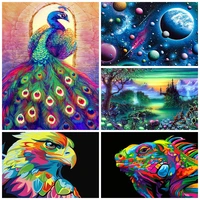 diy 5d diamond painting animal peacock full drill embroidery strange viewmosaic art picture of rhinestones home decor gift