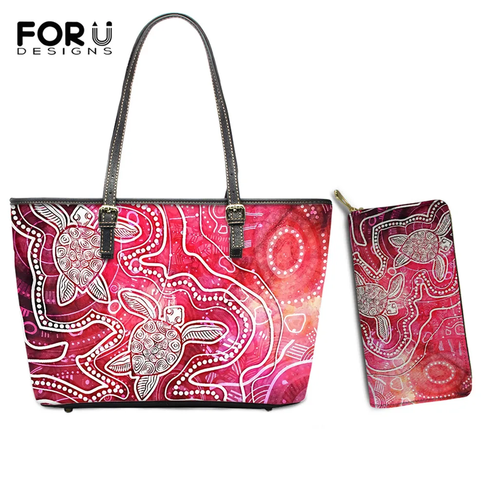 

FORUDESIGNS роскошный женский набор из искусственной кожи и сумочки с принтом в виде морской черепахи