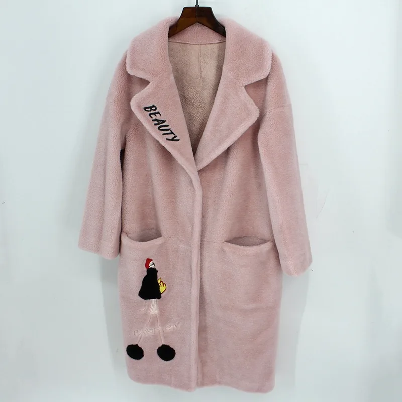 2019 осенне зимнее Новое модное кожаное пальто женский утепленный натуральный