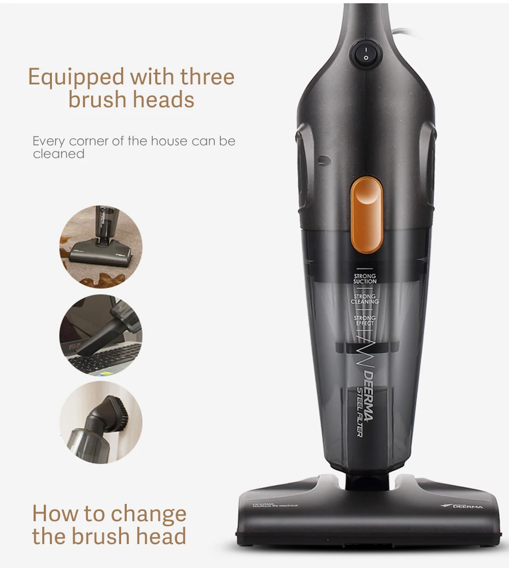 Xiaomi Deerma DX128C маленький ручной пылесос портативный домашний вертикальный пылесос большой емкости немой