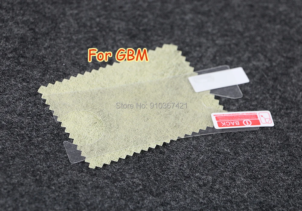 

200 комплектов для прозрачной защитной пленки для экрана GBM, Защитная пленка для экрана Plus, защитная пленка из чистой ткани для Gameboy micro GBM