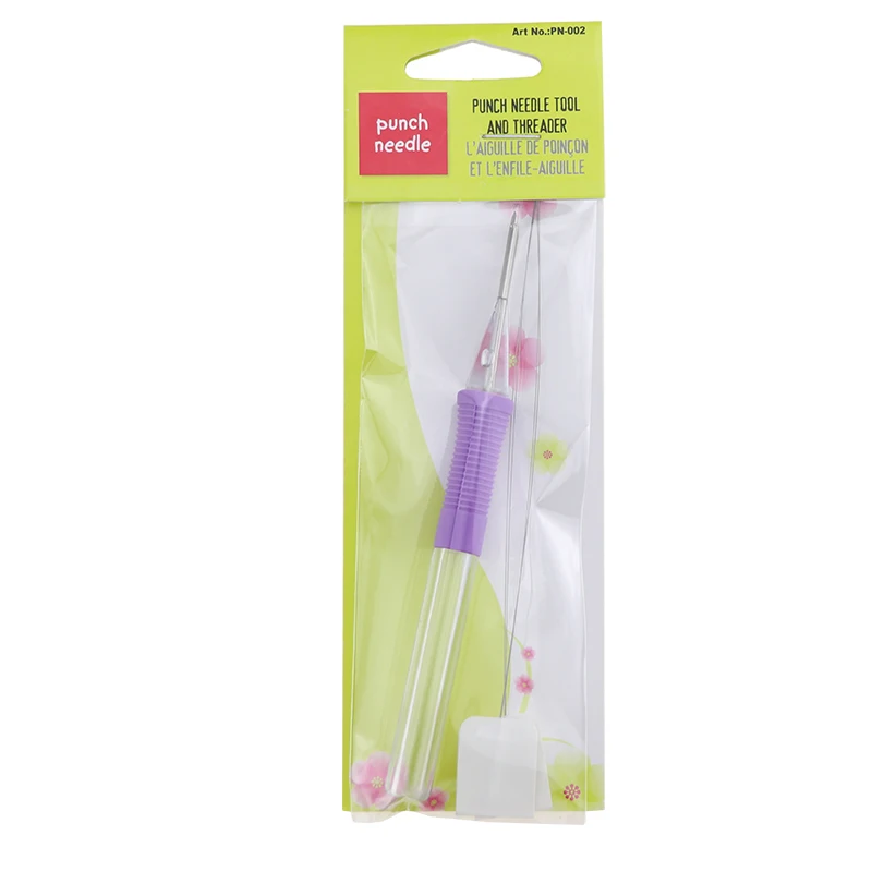 

YOKOYAMA Poke Flower Needle Stainless Steel Embroidery Sewing Needle With Handle Household Sewing Craft Weaving Tool Accessories