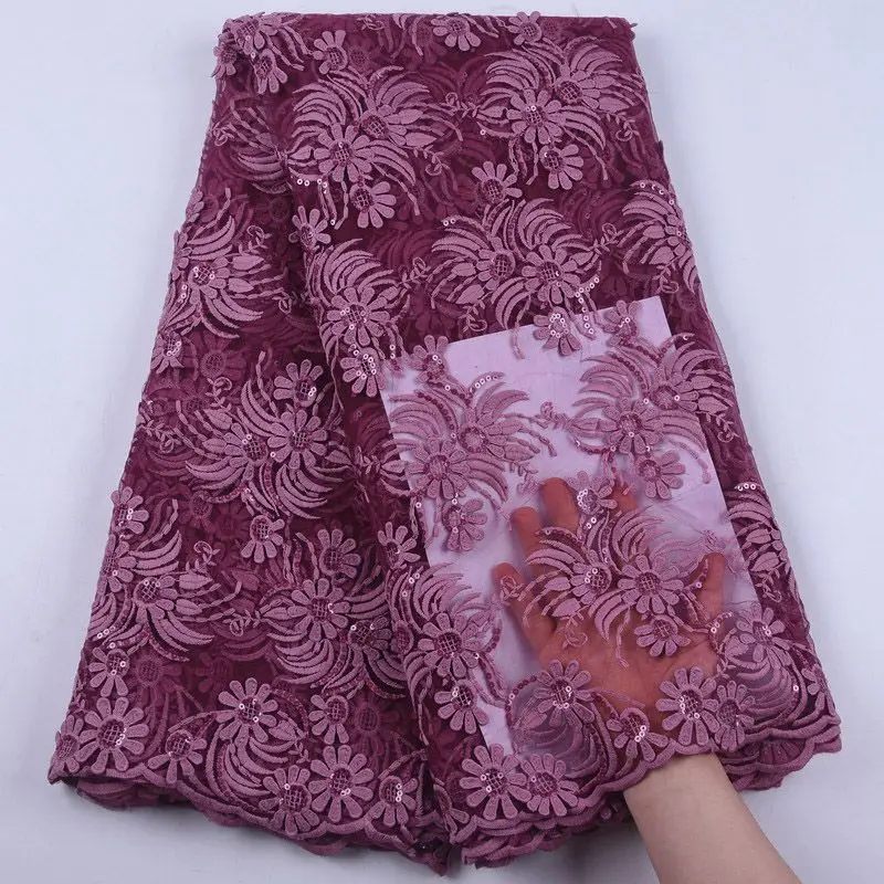Африканская кружевная ткань 2020 Высокое качество чистый белый французский Тюль с