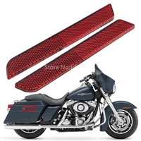 red reflectors motorcycle hard saddlebag latch covers decorative parts for harley touring road king electra street glide 94 13