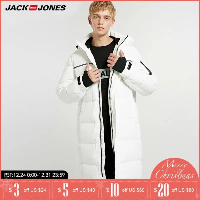JackJones мужская с буквенным принтом капюшоном плюс длинная куртка пальто | 218312516|