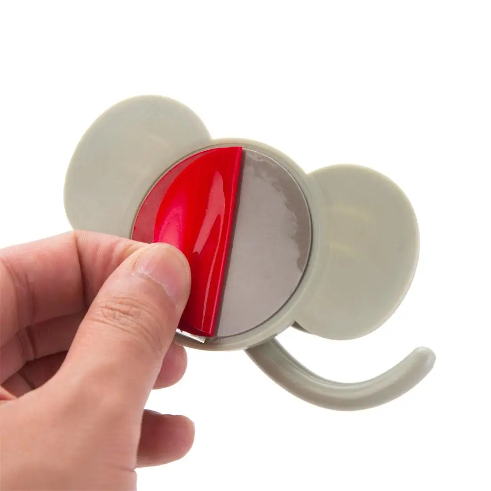 

Cartoon Elephant Sticky Hooks Key Chain Holder Self-adhesive Wall Hooks Clothing Display Coat Hanger Towel Brush Rack Home Decor