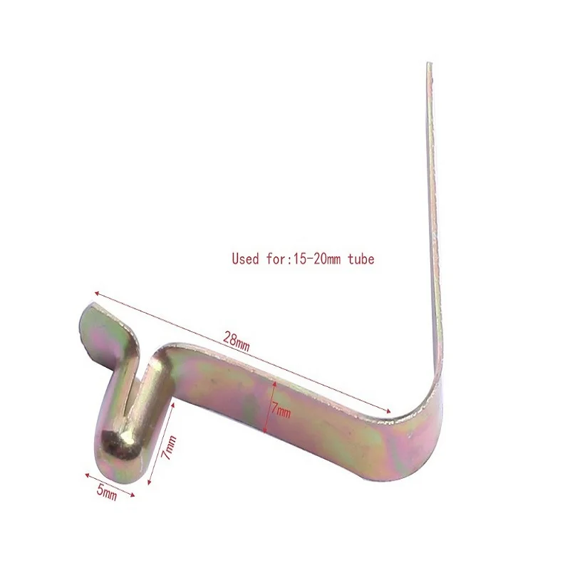 

4pcs/set Flat metal clips torsion return poleas springs push button lock pole metal clamp