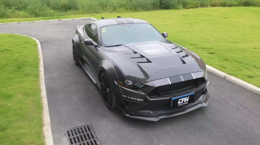 Углеродное волокно прозрачное стекло переднего бампера двигателя вентиляция в