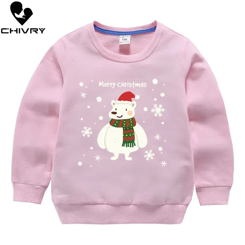 Детская толстовка худи для мальчиков и девочек Рождественский хлопковый пуловер
