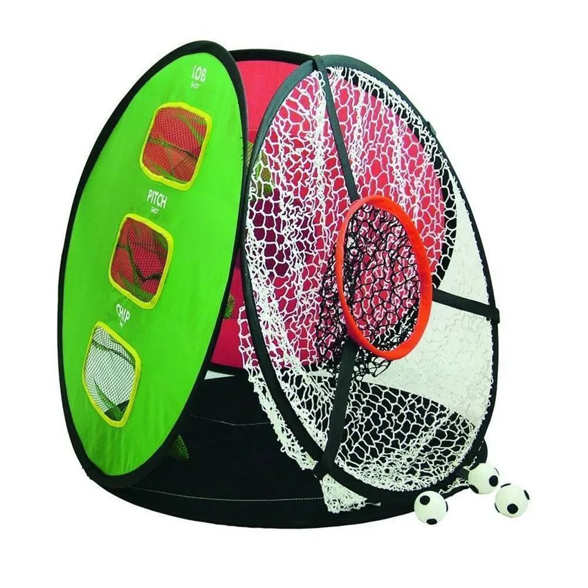 Golf Chipping Net Practice Driving Mat Indoor Outdoor Backyard Pop Up Portable Ball Retriever Pitch 4-in-1 Training Aids | Спорт и
