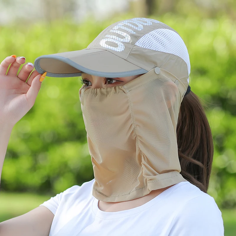

Sunshade hat women's summer sunscreen cover face breathable baseball cap outdoor cycling anti ultraviolet sun hat