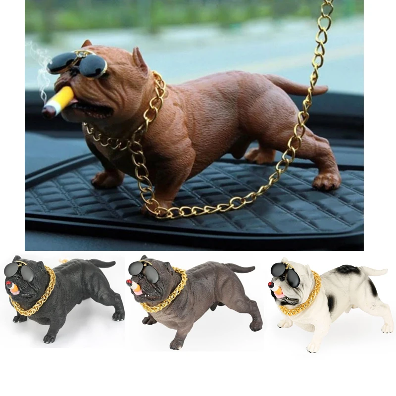 

4 цвета Забавный Милый Pitbull Dog украшение интерьера автомобиля