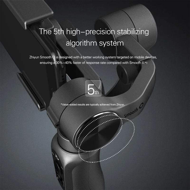 Zhiyun Smooth q 3 осевой ручной шарнирный стабилизатор для камеры Gopro и беспроводной