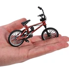 Мини-фингерборд, велосипедные игрушки с тормозной веревкой, синяя имитация пальца из сплава, велосипед Bmx, Детский образовательный подарок, красный