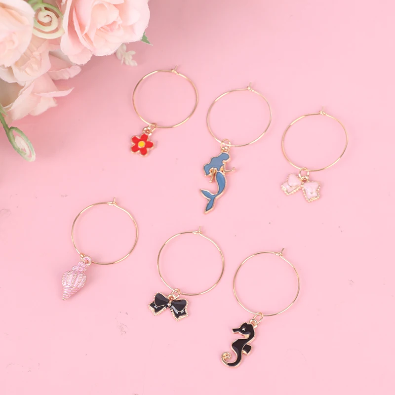 10 шт. вина Стекло Подвески маркеры теги идентификации девичник Барные аксессуары