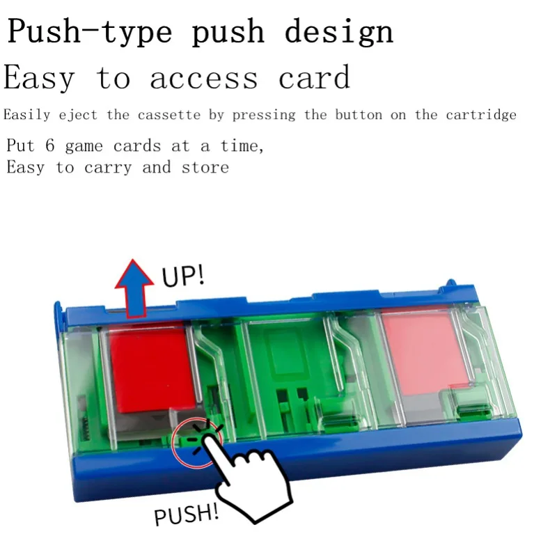 Хит продаж коробка для хранения игровой кассеты 6 сеток портативный держатель