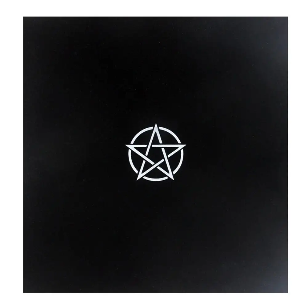 

Black Altar Tarot Cards Party Table Cloth Pentagram Retro Tablecloth For Divination Wicca Velveteen Tapestry Vintage
