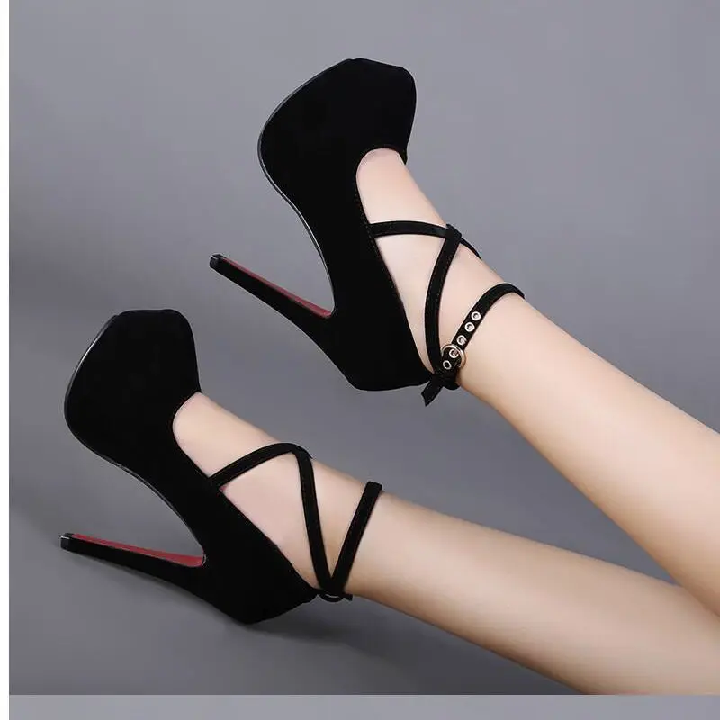 

Sexy Classic High Heels Women's Sandals Summer Shoes Ladies Strappy Pumps Platform Heels Woman Ankle Strap Shoes