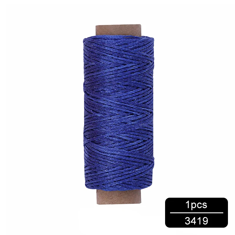 NO.3419 MIUSIE 1 шт. 50 м 150D 1 мм кожаный вощеный шнур для DIY инструмент для рукоделия ручная строчка плоская Вощеная швейная линия - Цвет: NO.3419