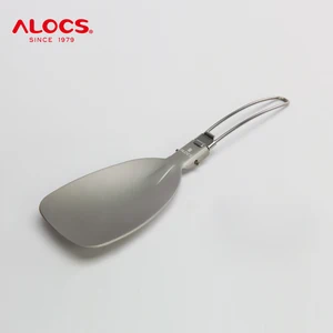 Складной лопатка Alocs TW-301 из нержавеющей стали, Сверхлегкий токарь для блинов, посуда для приготовления пищи, кемпинга, пешего туризма, барбекю, пикника