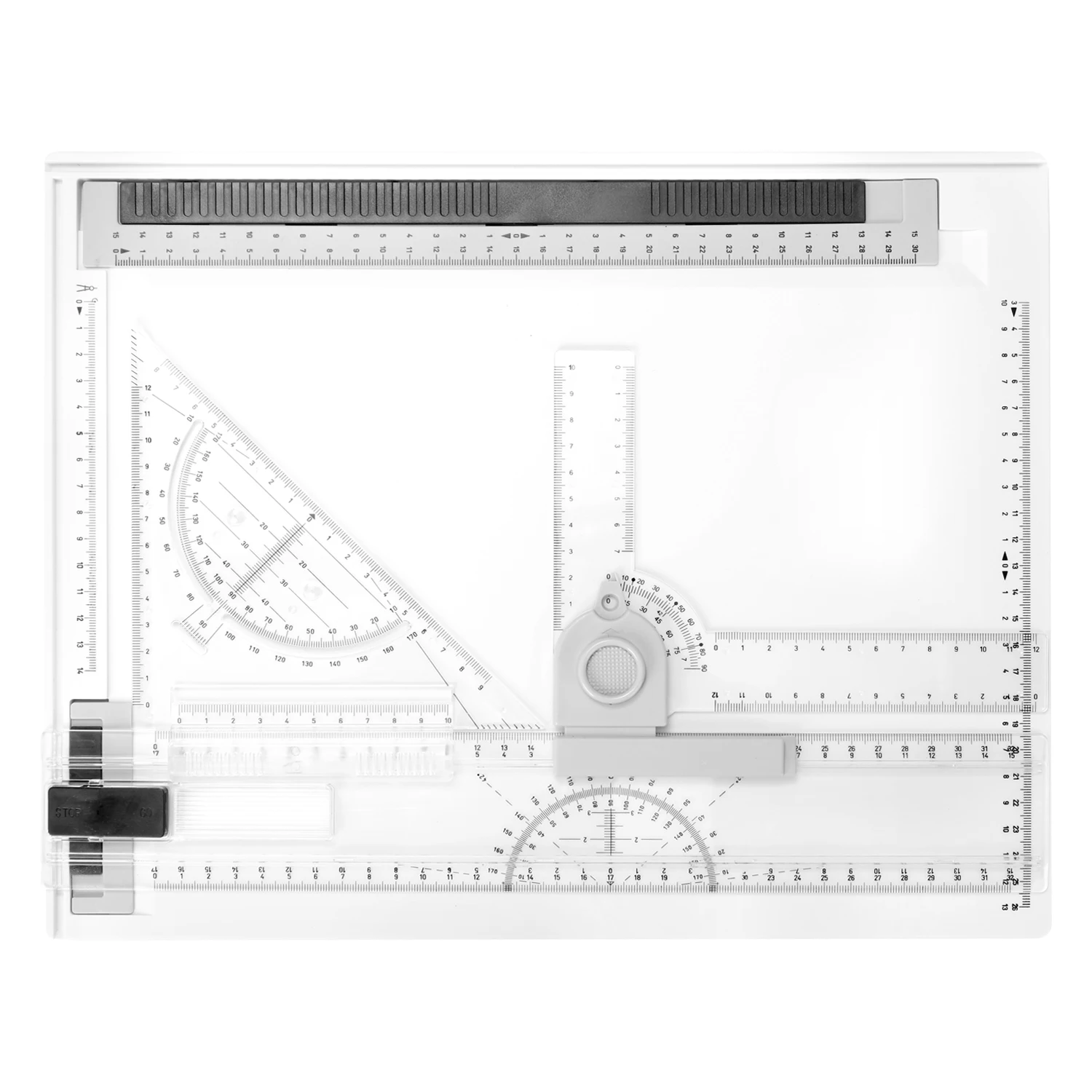 

A4 Picture Drawing Board Cartographic Platform Functional Design Auxiliary Tool with Smooth Guide Rails Precise Marks
