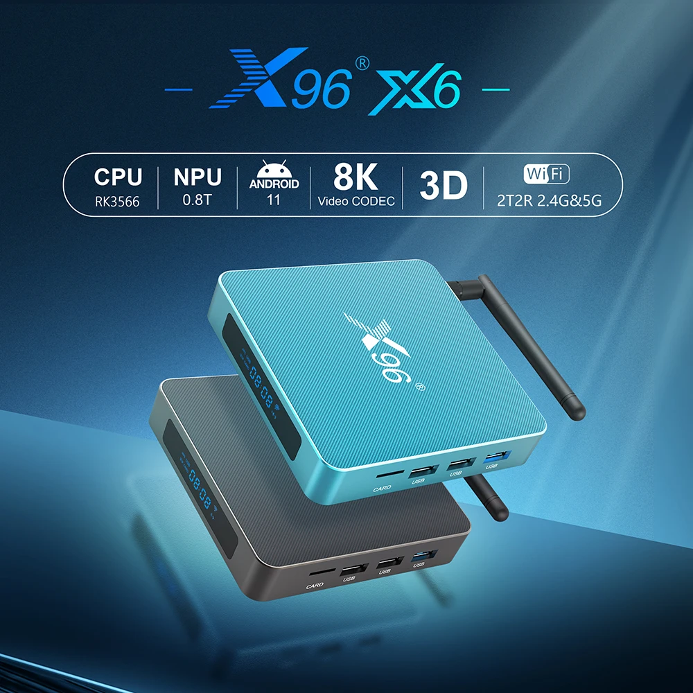 x96 x6 android 11 smart tv box rockchip rk3566 8gb ram 64gb 128gb rom 1000m 2 4g 5g wifi bluetooth 4k set top box tv receivers free global shipping