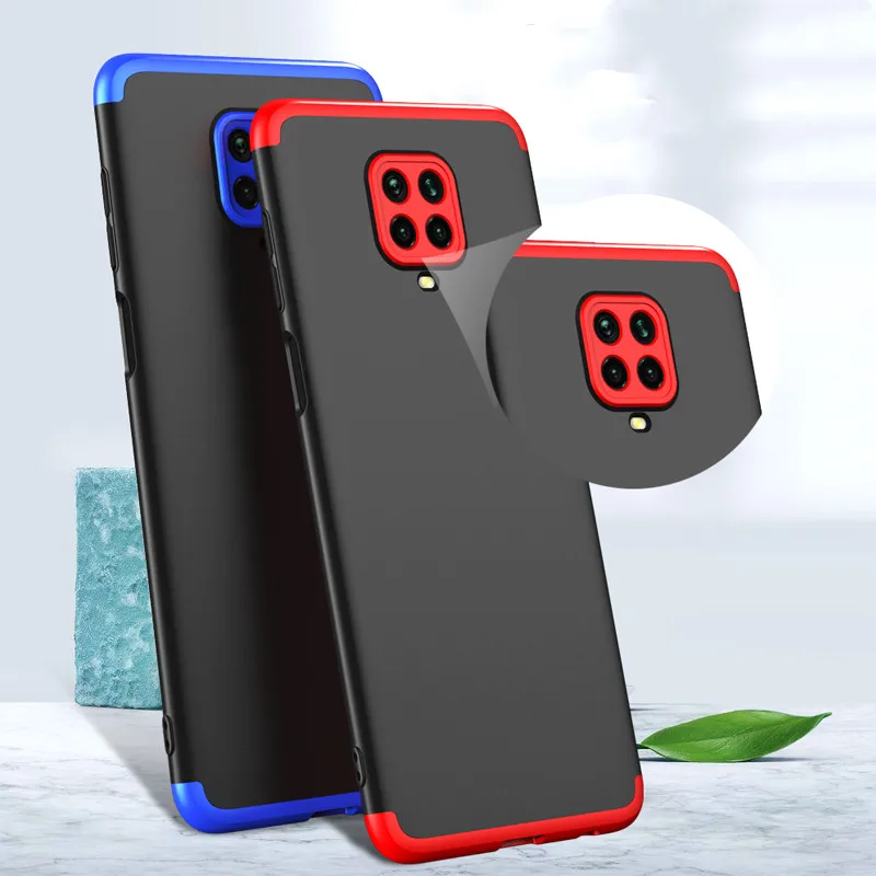 360 чехол для Xiaomi Redmi Note 9S 9 Pro 8 Max Mi 10 8T полная защита 3 в 1 матовый жесткий ПК|Бамперы| |