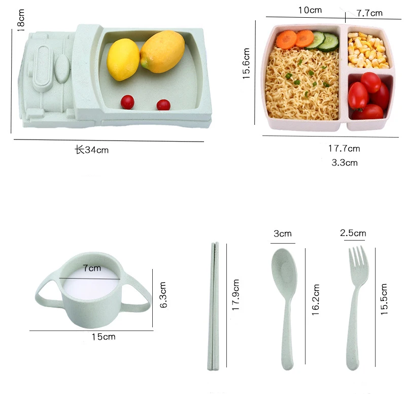 Креативная посуда для моделирования поезда из пшеничной соломы детская домашняя