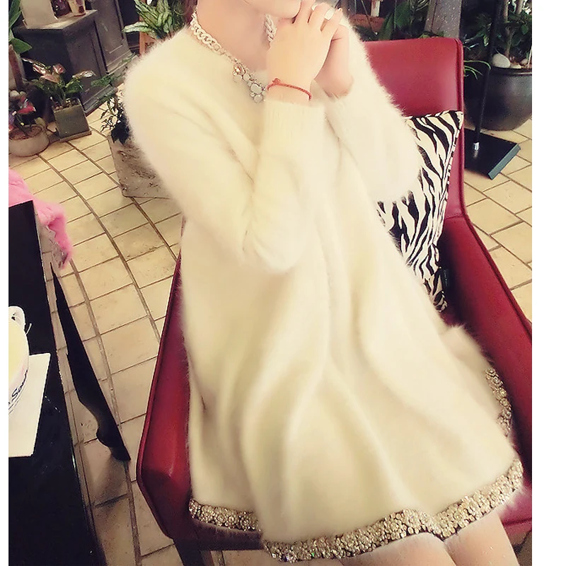 Новый свитер WTIANYUW женские зимние мохеровые пуловеры высокого качества