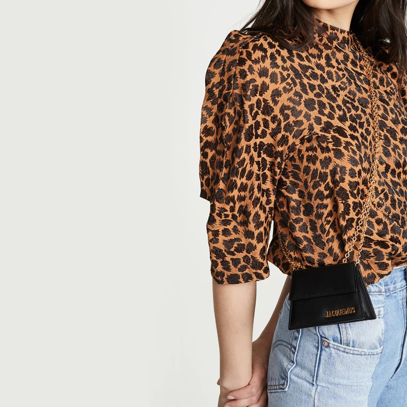 Брендовая роскошная сумочка-мессенджер на очень маленькой цепочке кожаные сумки