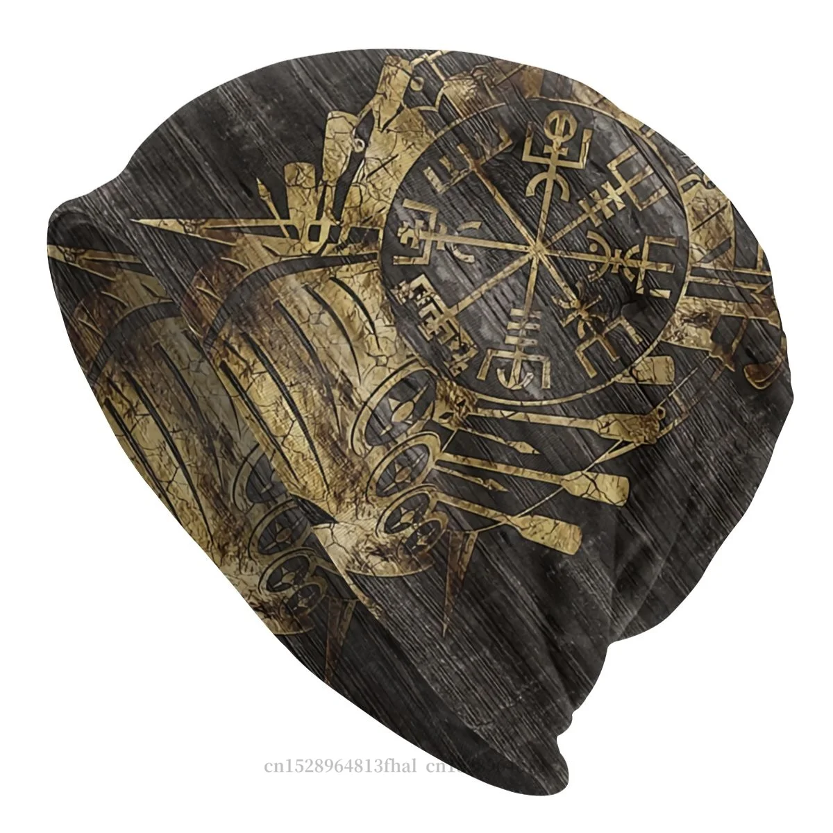 

Vegvisir Navigation Compass Bonnet Homme Outdoor Skullies Beanies Hat Norse Mythology Vikings For Men Women Novelty Fabric Hats