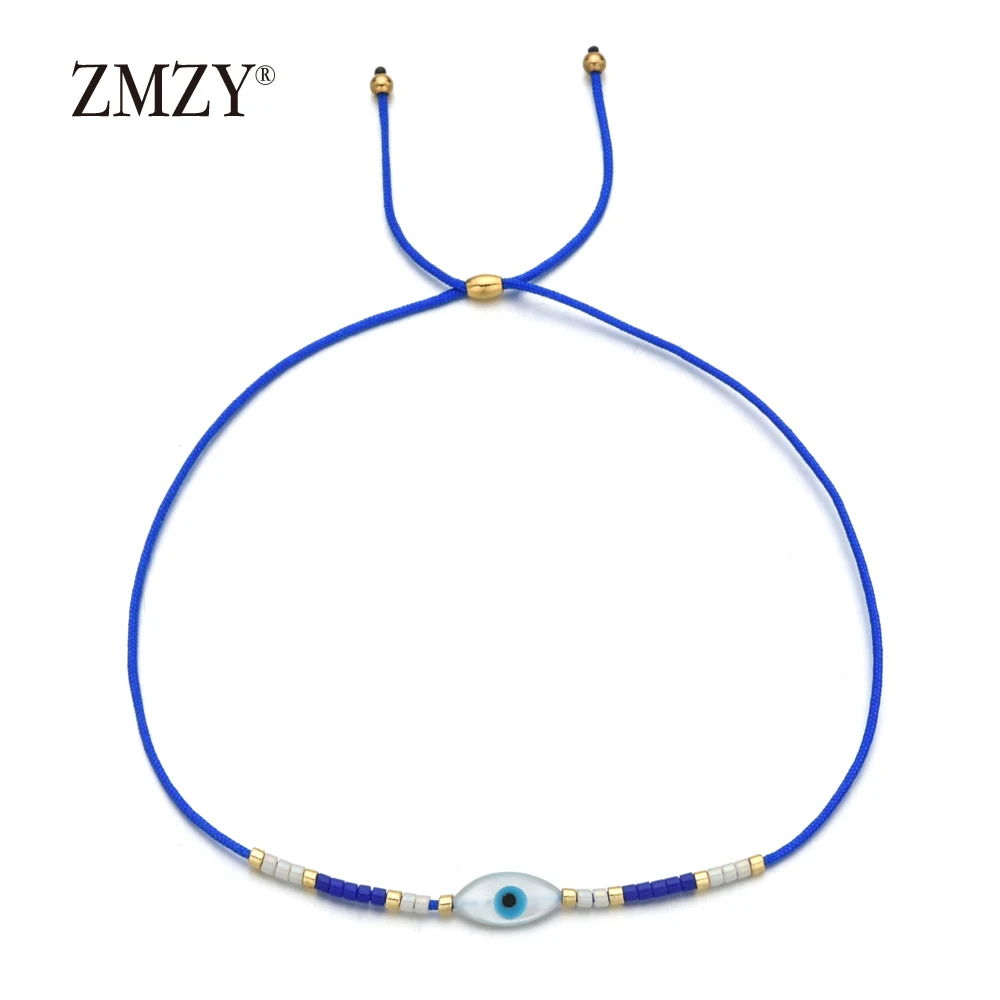 ZMZY тонкие друзья стеклянные бусины Miyuki Boho счастливый браслет evil eye оболочки браслет для женщин, девушек, детей ювелирные изделия-талисманы подарки - Окраска металла: 3