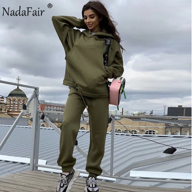 Nadafair/комплект из двух предметов Осень зима 2020 спортивный костюм Женская