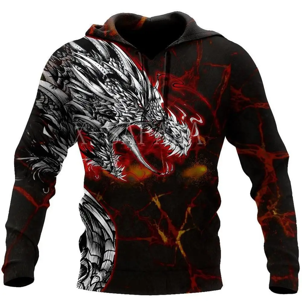 

Повседневная куртка унисекс с 3d-рисунком огненного дракона, лавы, для мужчин и женщин, на молнии, в стиле Харадзюку, спортивный костюм, верхняя одежда