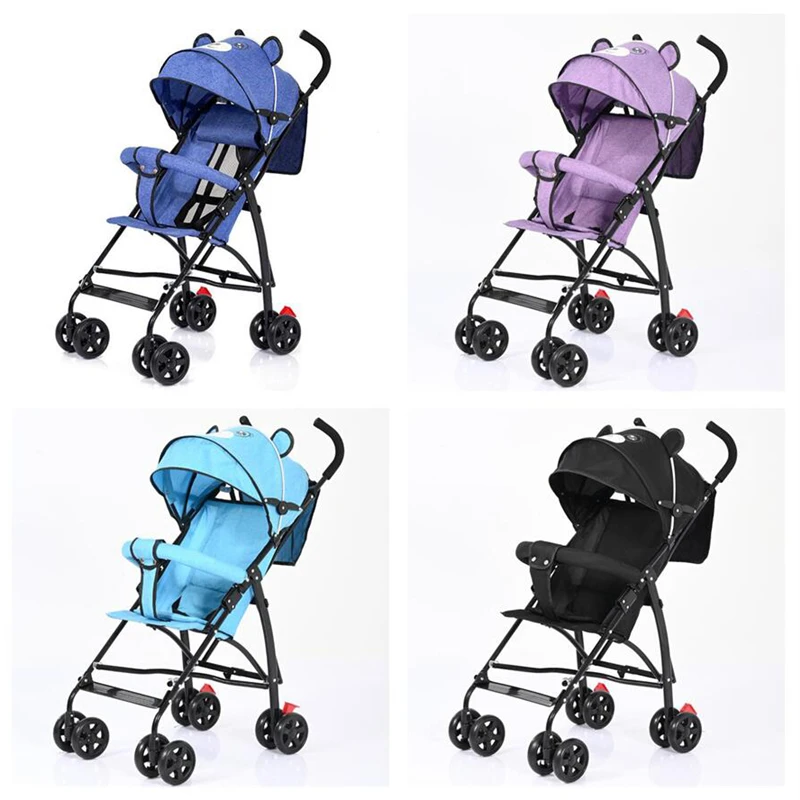 

Only Sitting Folding Portable Baby Stroller Baby Carriage Travel Light Weight 4 Wheels shock absorption trolley