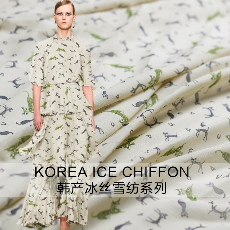 Высококачественная шифоновая ткань для летнего платья с цифровой печатью